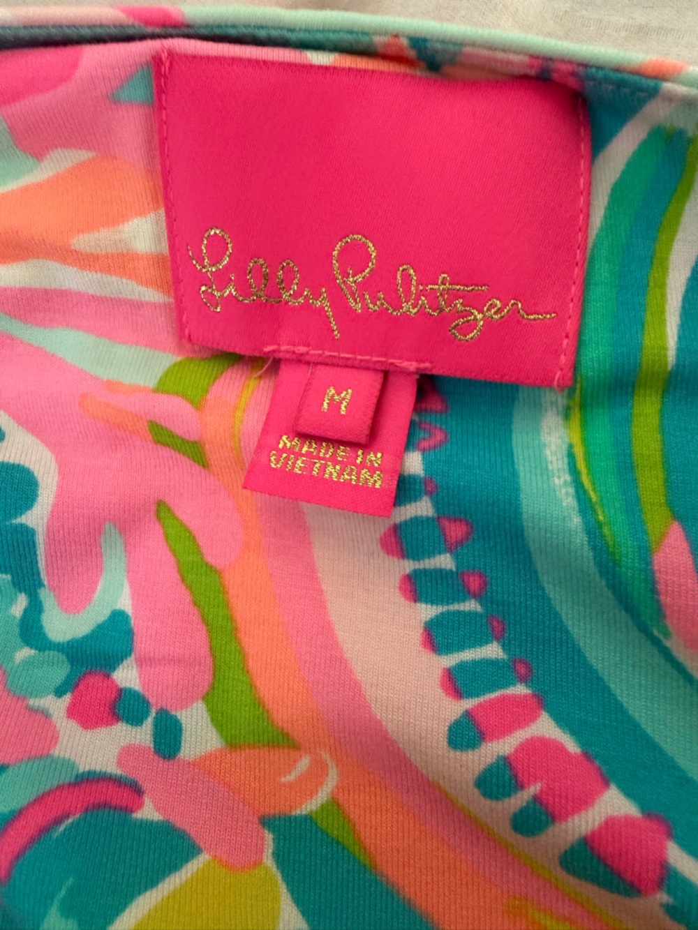 Lilly Pulitzer Mooney One-Shoulder Maxi Dress in Pink Multicolor Swirl M - Picture 5 of 10